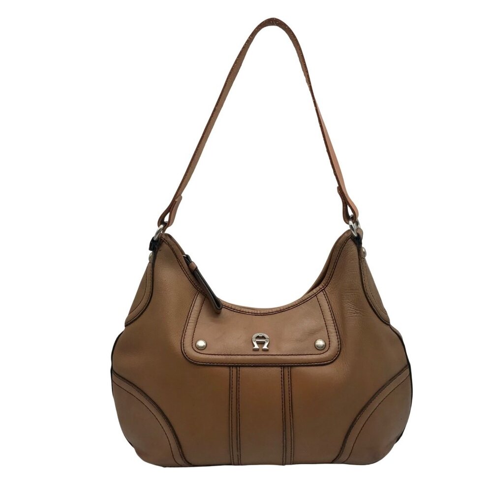 Etienne Aigner Tan Faux Leather Shoulder Bag